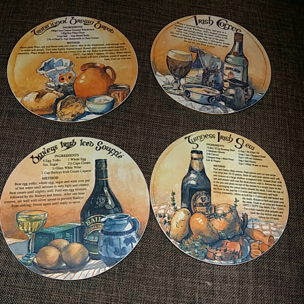 Irish Traditional Recipes Coasters New in Box